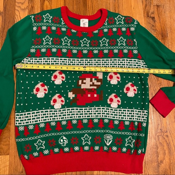 Mens Super Mario Bros Ugly Sweater Size 